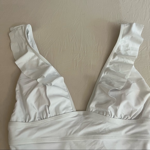 White One Piece Swimsuit Size Medium - Picture 8 of 9